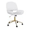 Martha Stewart Tyla Upholstered Office Chair in White/Polished Brass CH-220921-5-WH-GLD-MS - alternate 7